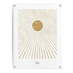 Kunstdruck Goldene Sonne PVC - Gold - 60 x 80 cm