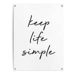 Kunstdruck Keep life simple PVC - Schwarz - 60 x 80 cm