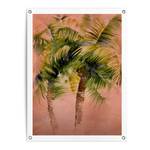 Kunstdruck Painted Palm Trees PVC - Braun - 60 x 80 cm