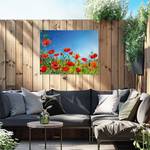 Kunstdruck Sommerblumen PVC - Rot - 60 x 80 cm