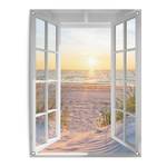 Kunstdruck Sonnenuntergang PVC - Beige - 60 x 80 cm