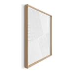 Wandbild Relief Diagonal MDF - 30 x 40 cm - Weiß