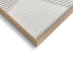 Wandbild Relief Diagonal MDF - 30 x 40 cm - Weiß