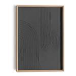 Wandbild Relief Sharp MDF - 30 x 40 cm - Schwarz