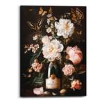 Leinwandbild Festive Flowers MDF Holzrahmen - Pink - 50 x 70 cm