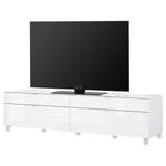 Tv-meubel Shearles 220 cm glas - Wit