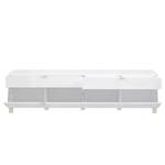 Tv-meubel Shearles 220 cm glas - Wit