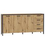 Sideboard Kioto Eiche Artisan Dekor / Schwarz