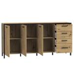 Sideboard Kioto Eiche Artisan Dekor / Schwarz