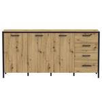 Sideboard Kioto Eiche Artisan Dekor / Schwarz