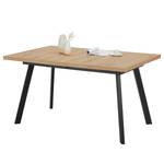 Eettafel Daula Hout - Plaatmateriaal - Metaal - 140 x 77 x 90 cm