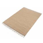 Flickenteppich Kelim Chindi Uni Baumwolle - Beige - 90 x 160 cm