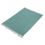 Flickenteppich Kelim Chindi Uni Baumwolle - Mint - 70 x 140 cm