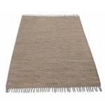 Flickenteppich Kelim Chindi Uni Baumwolle - Taupe - 120 x 170 cm