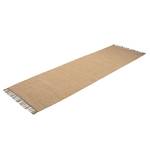 Läufer Kelim Chindi Uni Baumwolle - Beige - 60 x 180 cm