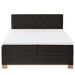 Beleuchtetes Boxspringbett Messina Webstoff Asha: Anthrazit - 160 x 200cm