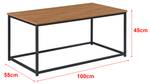 Couchtisch Esbjerg Braun - Holzwerkstoff - 100 x 45 x 55 cm