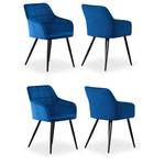 4 chaises de salle à manger Camden Bleu