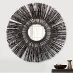 Miroir rond LODGE Noir - Bois manufacturé - 76 x 76 x 3 cm