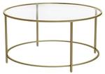 Couchtisch Belmopan Gold - Metall - 84 x 46 x 84 cm