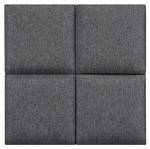 Set de 4 coussins muraux Carpino Gris foncé - Nombre de pièces dans le lot : 4