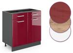 Meuble cuisine R-Line 34922 Anthracite - Bordeaux brillant