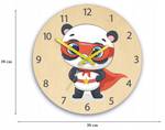 Wanduhr PANDA Braun - Holzwerkstoff - 30 x 30 x 4 cm