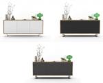 Sideboard APOLLO Loft Schwarz - Eiche Wotan Dekor