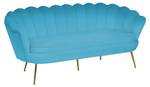 Muschelsofa Orizari Blau - Textil - 180 x 78 x 76 cm