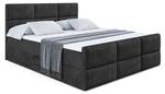 Boxspringbett OHIO-Z Schwarz - Breite: 160 cm - H3