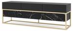 Tv lowboard X RTV154 6D Schwarz - Gold