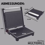 Kontaktgrill Chef O Matic Multigrill Schwarz - Kunststoff - 34 x 10 x 34 cm