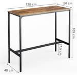 Table de bar Fyrk Noir - Marron - Bois manufacturé - 120 x 105 x 30 cm