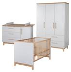 Set de chambre bébé Caro II 3 pcs Gris - Bois manufacturé