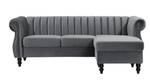 Sofa TRUMBO Grau - Textil - 148 x 74 x 212 cm