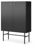 Highboard DIVENOS Schwarz - Holzwerkstoff - 94 x 132 x 39 cm