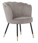 Fauteuil coquillage CALLISTA Gris - Textile - 65 x 80 x 65 cm