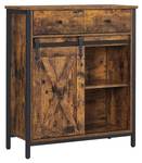 Beistellschrank Harare Braun - Holzwerkstoff - 30 x 80 x 70 cm