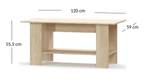 Couchtisch Tipo Braun - Holzwerkstoff - 56 x 120 x 59 cm