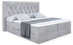 Boxspringbett NOEL Hellgrau - Breite: 160 cm - H3