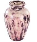 Vase décoratif AMATHUS Beige - Mauve - Céramique - 25 x 34 x 14 cm