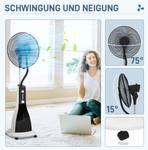 Standventilator 824-086V90BK Schwarz - Kunststoff - 39 x 120 x 45 cm