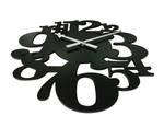 Horloge murale Scabiosa Noir - Bois manufacturé - 5 x 55 x 50 cm