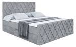 Boxspringbett LEPARO-Z Grau - Breite: 140 cm - H4