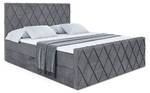 Boxspringbett LEPARO-Z Dunkelgrau - Breite: 160 cm - H3