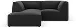 modulares Ecksofa RUBY 3 Sitzplätze Schwarz