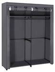 Stoffschrank Antananarivo Grau - Kunststoff - 43 x 174 x 140 cm