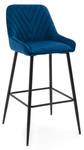 Barhocker VASTO Velour Blau - Dunkelblau