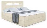 Boxspringbett - ORGOL Beige - Breite: 140 cm - H4