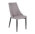 Chaise de salle à manger Leone lot de 2 Gris